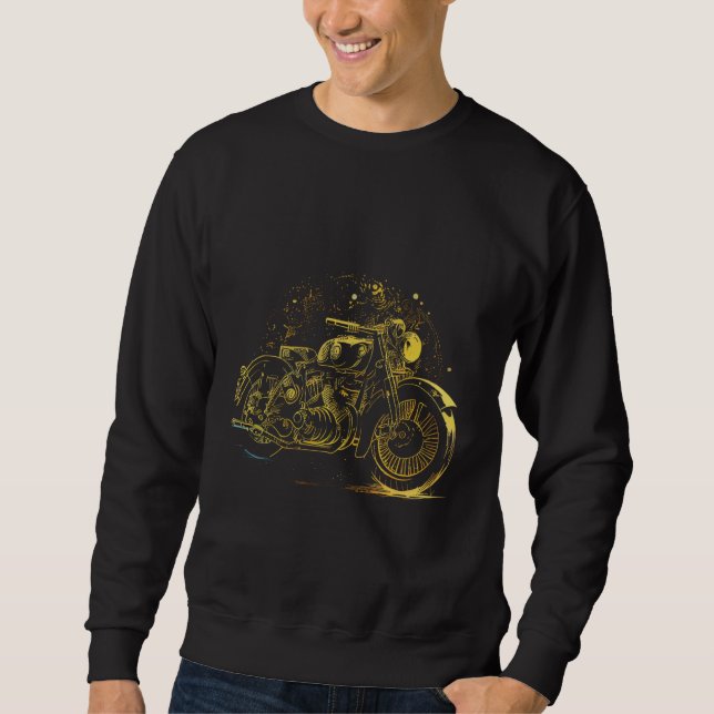 Sweatshirt Moto Vintage rétro élégant (Devant)