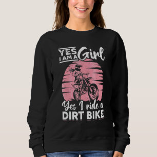 Sweatshirt Motocross Oui Je Suis Une Fille Et Oui Je Conduis