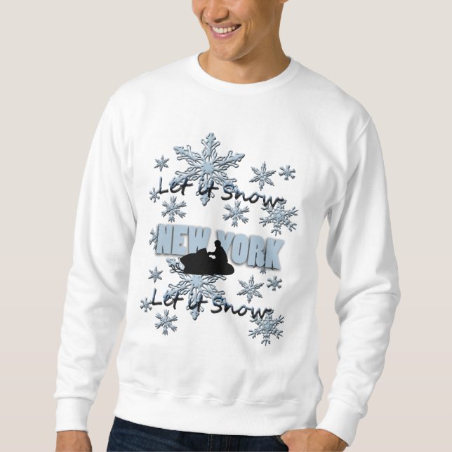 Sweatshirt Motoneige Laisser neiger New York (Devant)