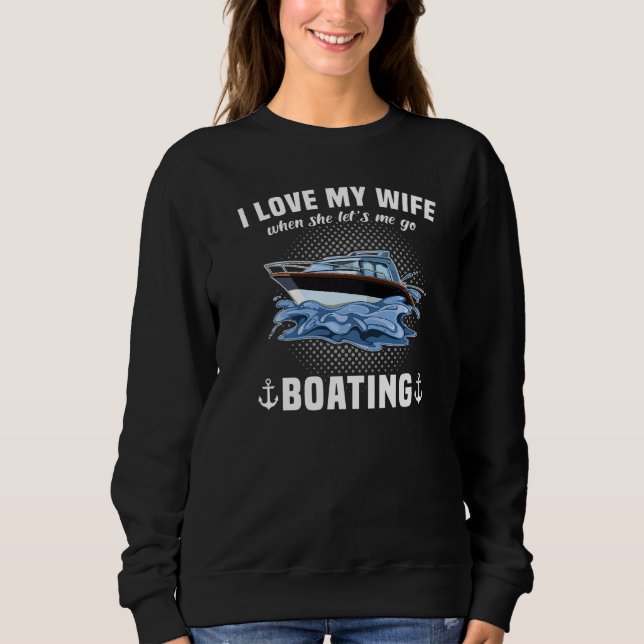 Sweatshirt Motorboat sports boat sailing boat driving licence (Devant)