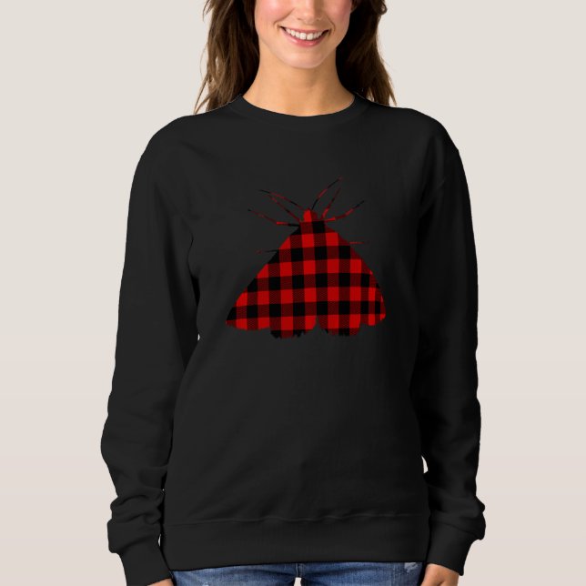 Sweatshirt Mouche Rouge Buffalo Plaid Insect Owlet Correspond (Devant)