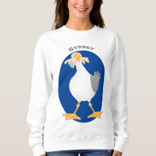 Sweatshirt Mouette drôle avec frites dessin animé