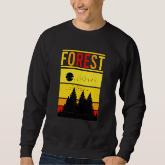 Sweatshirt Mountain and Forest Scene Silhouette  48