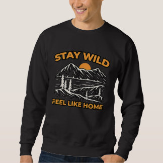 Sweatshirt Mountain and Forest Scene Silhouette  8