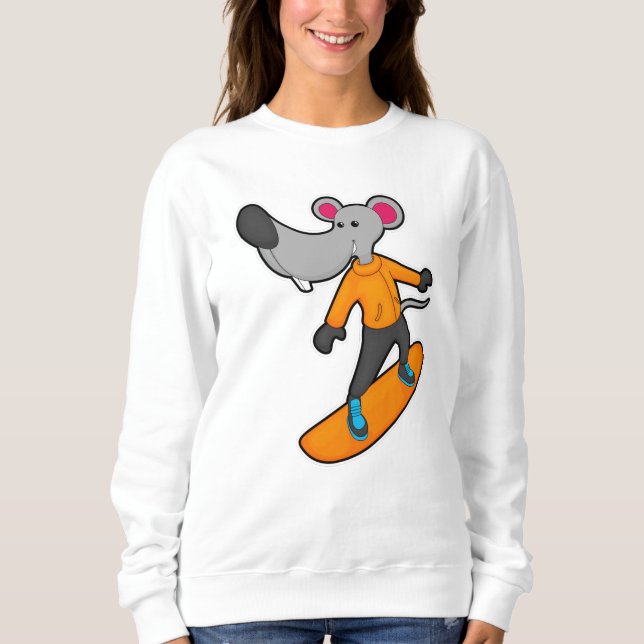 Sweatshirt Mouse as Snowboarder (Devant)