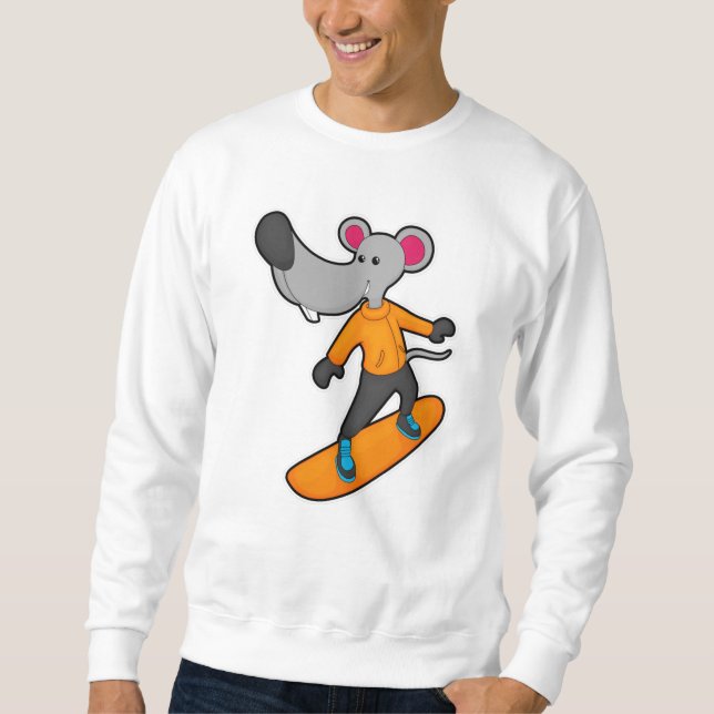 Sweatshirt Mouse as Snowboarder (Devant)