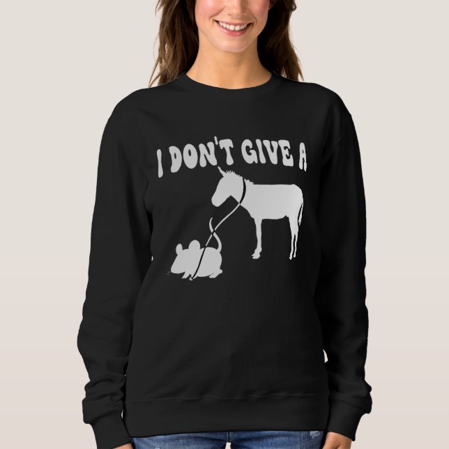 Sweatshirt MOUSE WALKING A DONKEY I Don't Give Rats Mouse vin (Devant)