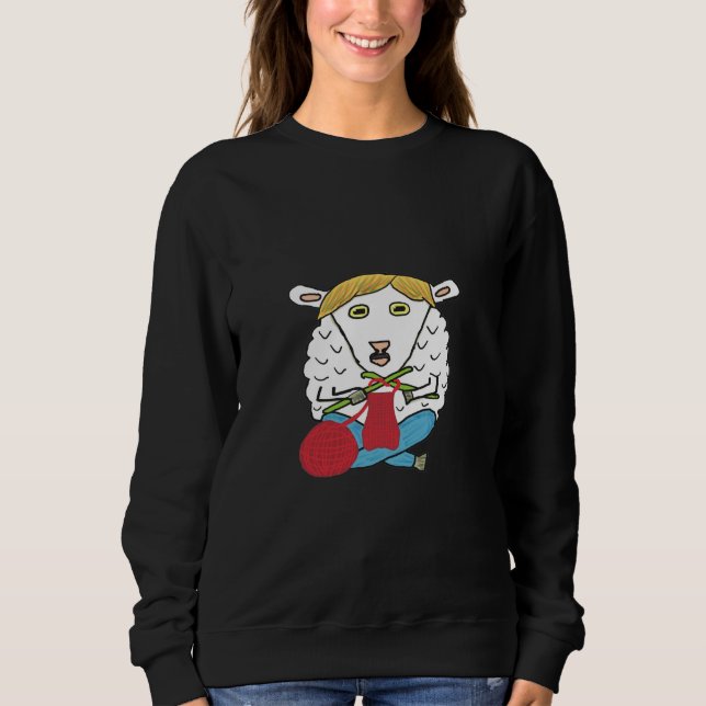 Sweatshirt Mouton de Tricot amusant (Devant)