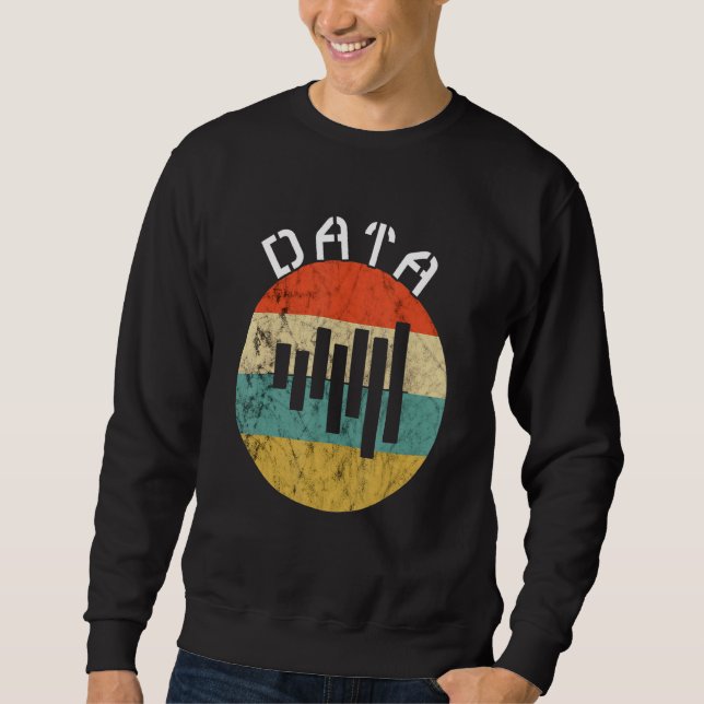 Sweatshirt Mouvement d'analyste de données Rétro Vintage Entr (Devant)