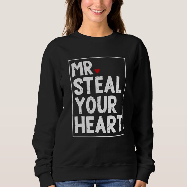 Sweatshirt Mr Steal Your Heart For Boys Toddlers Valentine's  (Devant)