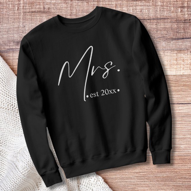 Sweatshirt Mrs established Newlywed or Engagement  (Créateur téléchargé)