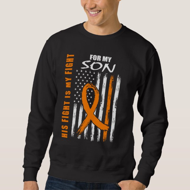 Sweatshirt MS His Fight Is My Fight Son Multiple Sclerosis Fl (Devant)