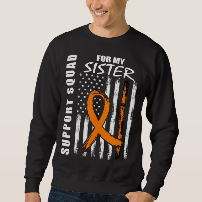 Sweatshirt MS Sister Multiple Sclerosis Awareness USA Flag Fa (Devant)