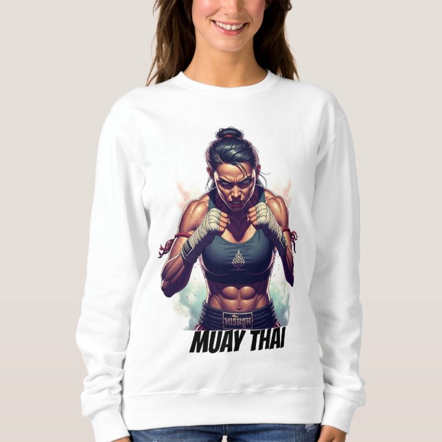 Sweatshirt Muay Thai Kickboxing Martial Arts (Devant)