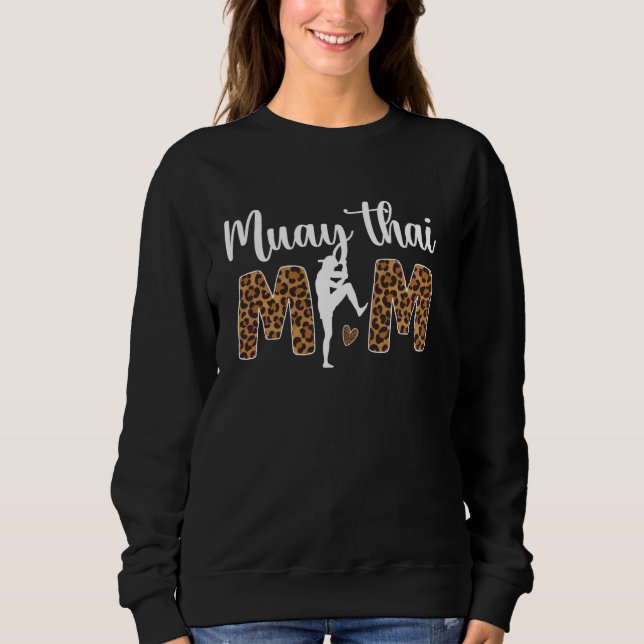 Sweatshirt Muay Thai Maman D'Un Léopard Muay Thai Fighter (Devant)