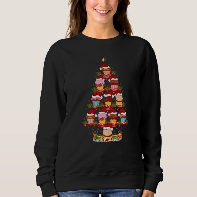 Sweatshirt Muffin Food  Xmas Holiday Santa Muffins Christmas  (Devant)