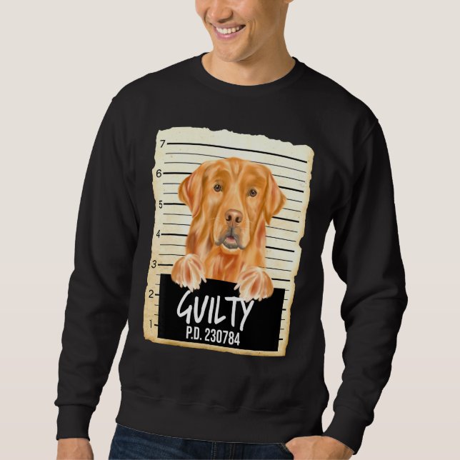 Sweatshirt Mugshot de Chien Coupable Golden Retriever (Devant)