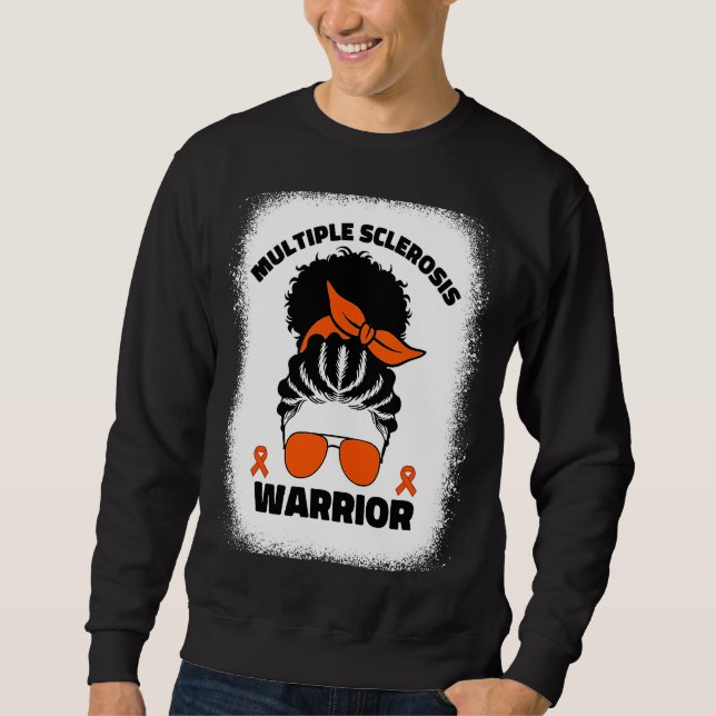 Sweatshirt Multiple Sclerosis Warrior For Afro Black Women Ms (Devant)