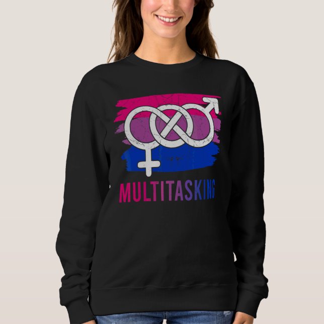 Sweatshirt Multitâche Bisexuel Bisexualité Fierté Lgbtq Égale (Devant)
