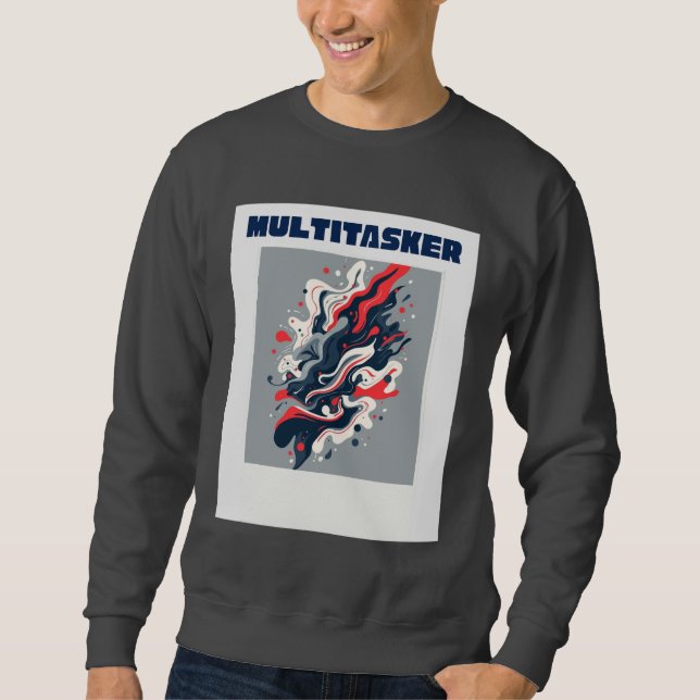 Sweatshirt Multitasker - T-Shirt Art abstrait fluide rétro (Devant)