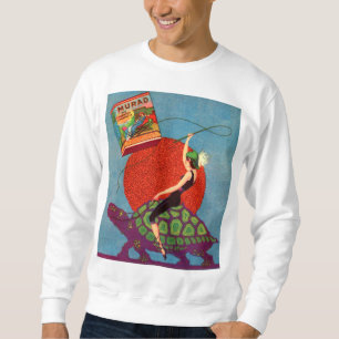 Sweatshirt Murad cigarettes dame équitation tortue géante