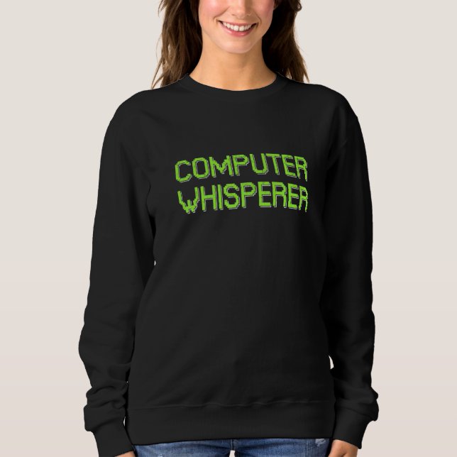 Sweatshirt Murmureur d'ordinateur Technicien rétro IT Nerd Ge (Devant)