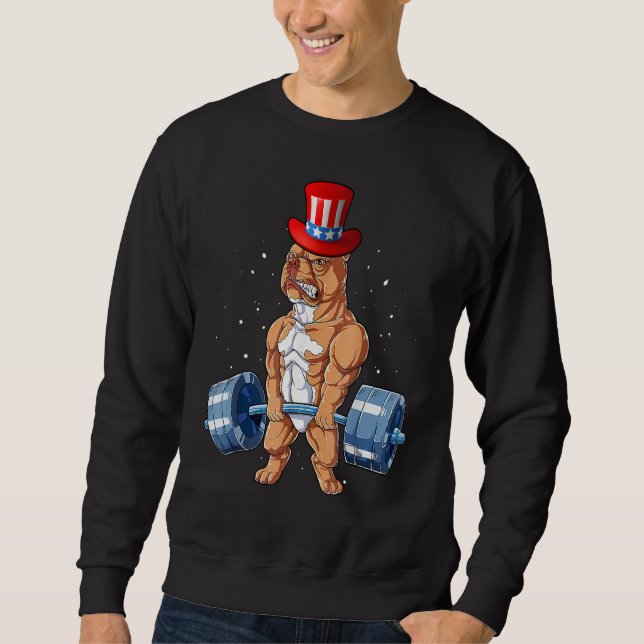 Sweatshirt Muscle Pitbull 4 juillet Oncle Sa (Devant)