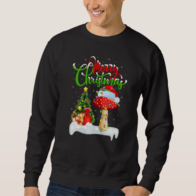 Sweatshirt Mushroom  Xmas Decorations Santa Mushroom Christma (Devant)