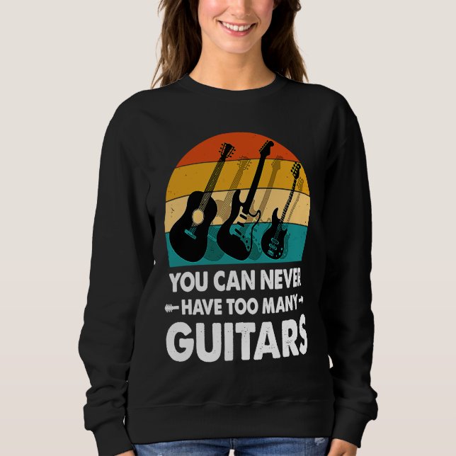 Sweatshirt music with guitars sunset vintage guitars (Devant)