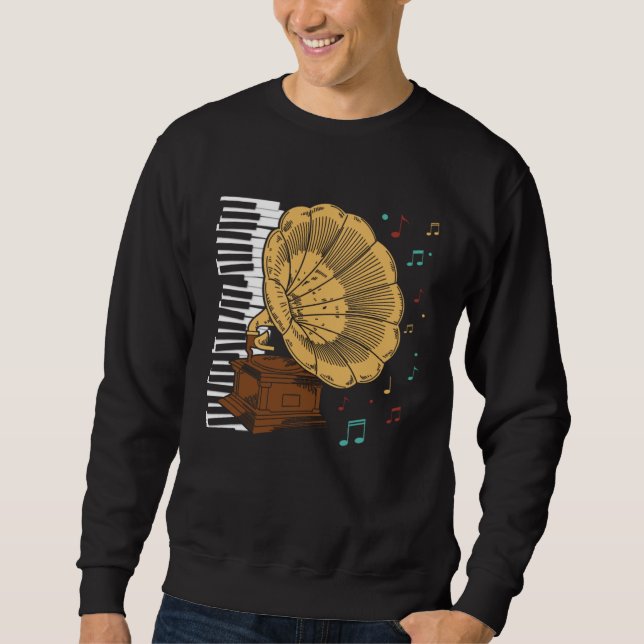 Sweatshirt Musical Instruments Costume Piano Instrument Guita (Devant)