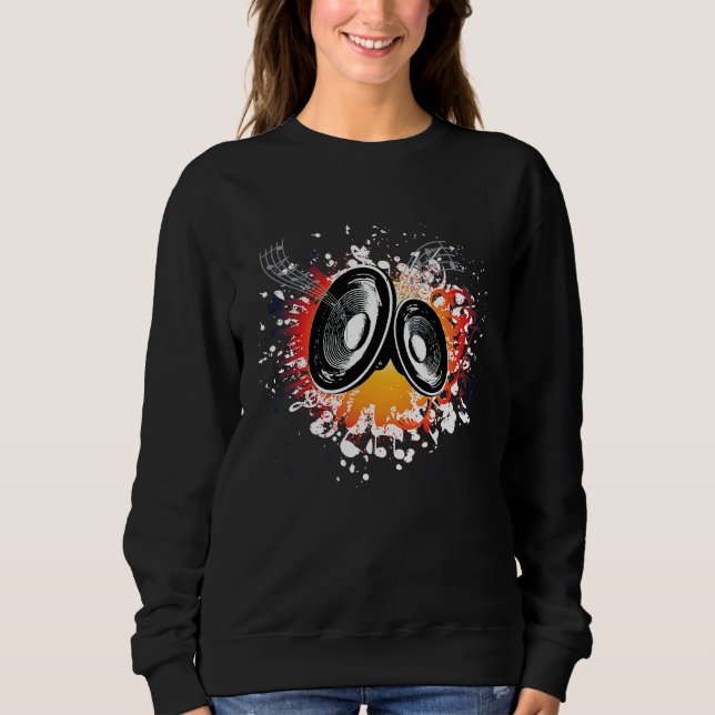 Sweatshirt Musical Wow Notes Musician Sound Music Beat (Devant)