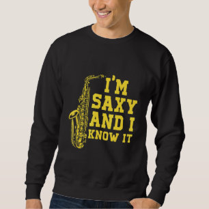 Sweatshirt Musicien saxophone Instrument de musique Jazz Band