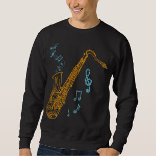 Sweatshirt Musicien saxophone Jazz Music Art