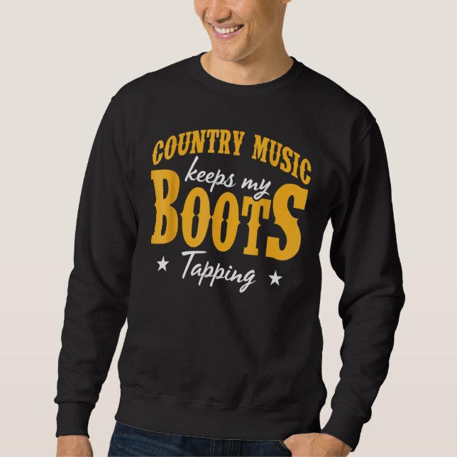 Sweatshirt Musique country garde mes bottes Tapping Line Danc (Devant)