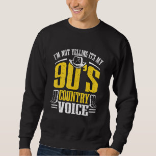 Sweatshirt Musique country Je ne hurle pas son pays des année