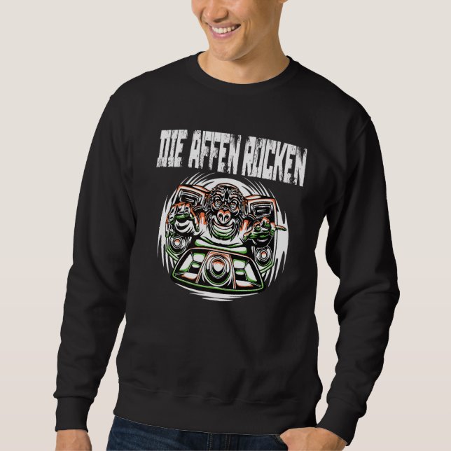 Sweatshirt Musique Dj Monkey Publie Sur Makes Music Rock Le M (Devant)