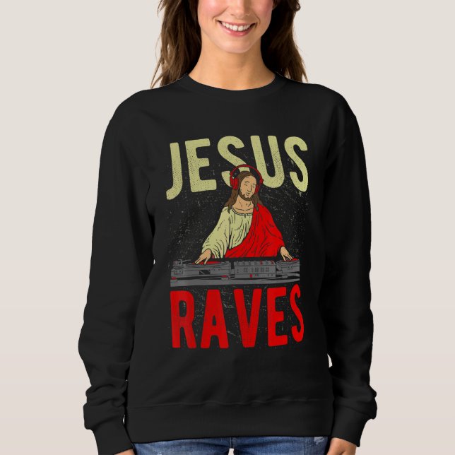 Sweatshirt Musique Électronique Edm Vinyle Platine Dj (Devant)