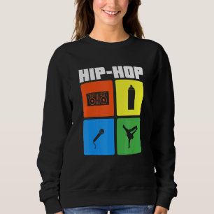 Sweatshirt Musique Hip hop Old Retro School Rap Danse Dj