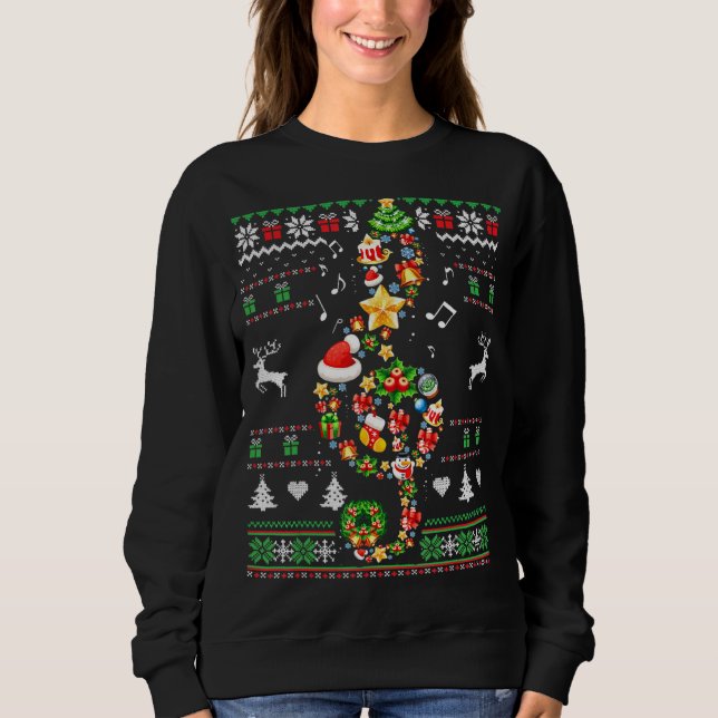 Sweatshirt Musique Note Noël Sweater laide enseignant de musi (Devant)