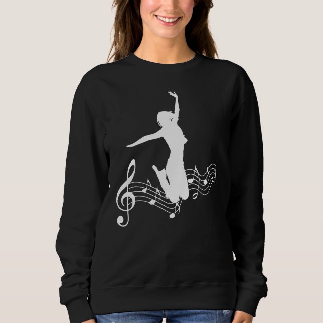 Sweatshirt Musique Notes musicales Danse (Devant)