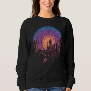 Sweatshirt Musique vintage Vinyl Record Canyon Desert Buffalo
