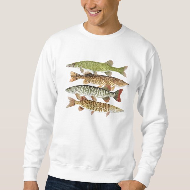 Sweatshirt Muskie, Pike, habillement de Pickerel (Devant)