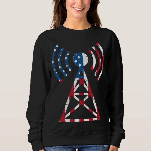 Sweatshirt My Antenna Is Bigger Than Yours  Nerdy Ham Radio (Devant)