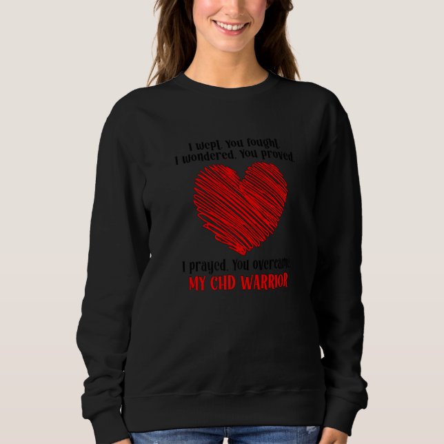 Sweatshirt My CHD Warrior Mom Congenital Heart Disease CHD Mo (Devant)