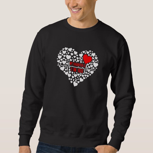 Sweatshirt My Daughter CHD Warrior Mom Congenital Heart Disea (Devant)