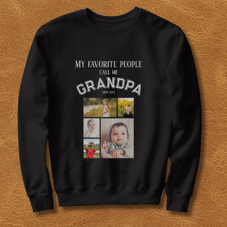 Sweatshirt My Favorite People Call Me Grandpa Photo Grid