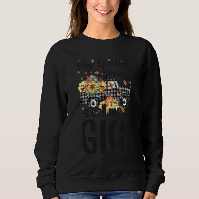 Sweatshirt My Greatest Blessings Call Me Gigi Truck Pumpkin 1 (Devant)