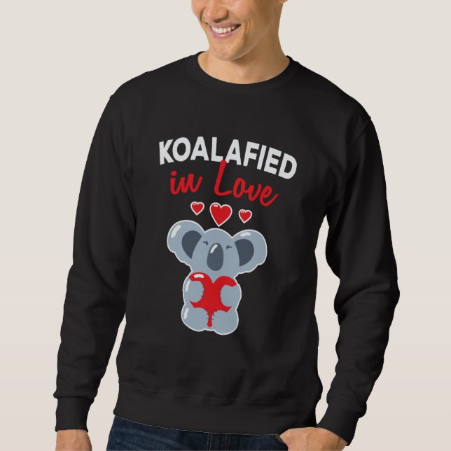 Sweatshirt My Koala Bear Is My Valentine Cupid Heart Valentin (Devant)