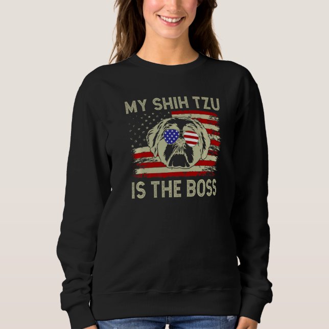 Sweatshirt My Shih Tzu is the Boss  Shih Tzu (Devant)