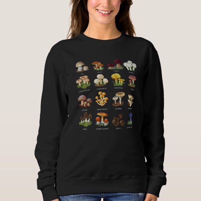 Sweatshirt Mycologie des champignons cueillette de champignon (Devant)